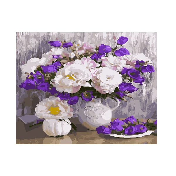 Картина по номерам Квіти - Натюрморт с колокольчиками