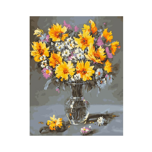 Картина по номерам Квіти - Лофт натюрморт
