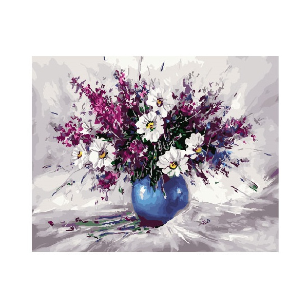 Картина по номерам Квіти - Букет из ромашек