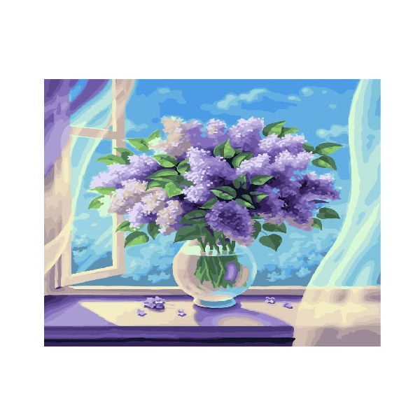 Картина по номерам Квіти - Букет з бузку