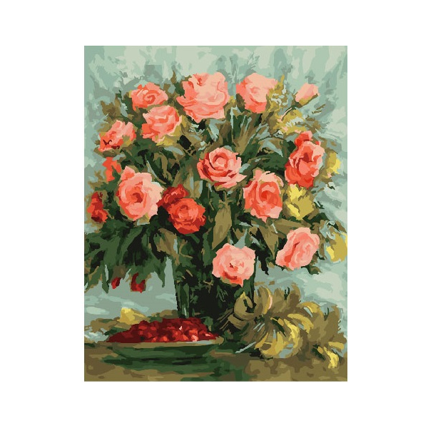 Картина по номерам Квіти - Нежный букет