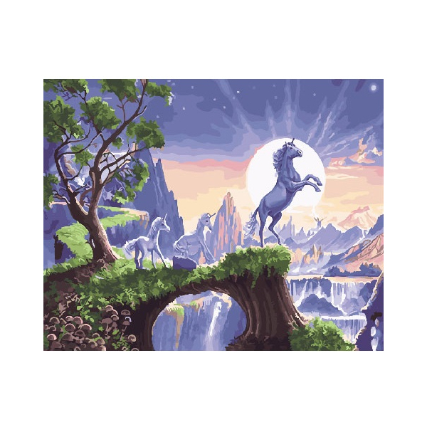 Картина по номерам Люди на картинах - Полнолуние единорога