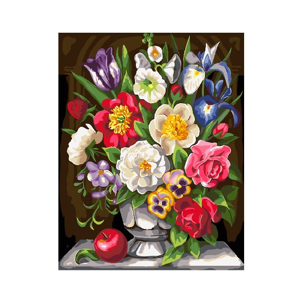Картина по номерам Квіти - Пишний букет весни