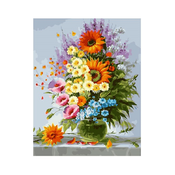 Картина по номерам Квіти - Польовий букет