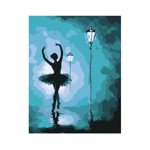 Картина по номерам Для початківців - Балерина в світлі ліхтарів