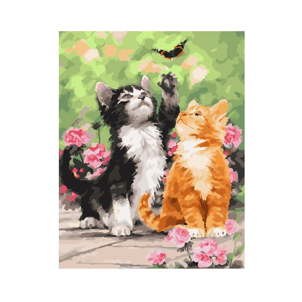 Картина по номерам Тварини, птахи та риби - Весняні кошенята