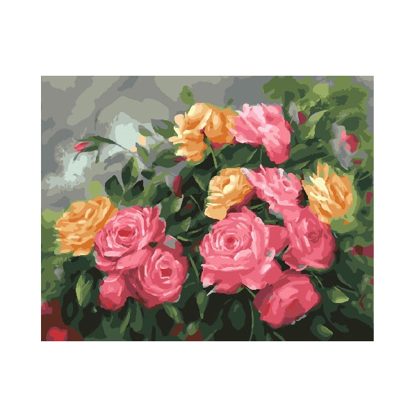 Картина по номерам Квіти - Куст из роз