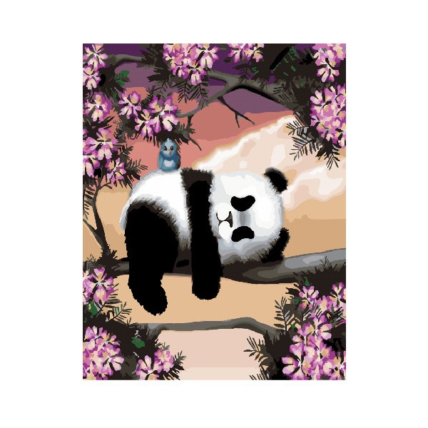 Картина по номерам Тварини, птахи та риби - Сонна панда