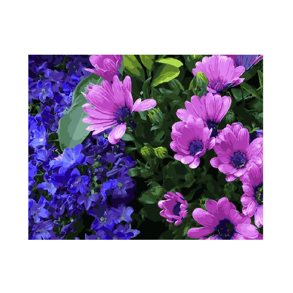 Картина по номерам Квіти - Квіткова синява