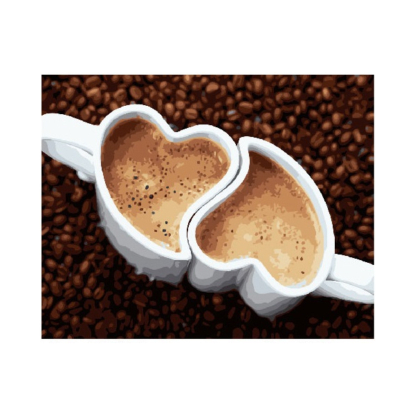 Картина по номерам Квіти - Кофе для двоих