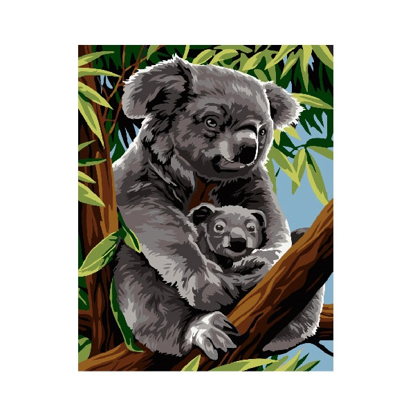 Картина по номерам Тварини, птахи та риби - Мама коала