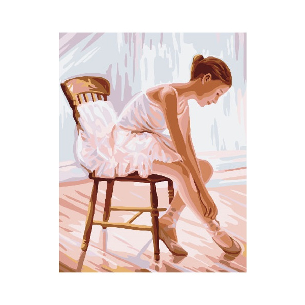 Картина по номерам Люди на картинах - Балерина в ніжно рожевому