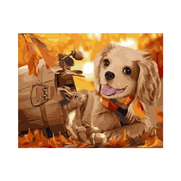 Картина по номерам Тварини, птахи та риби - В осінньому лісі