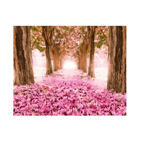 Картина по номерам Пейзажі - Загадочный лес в цветах
