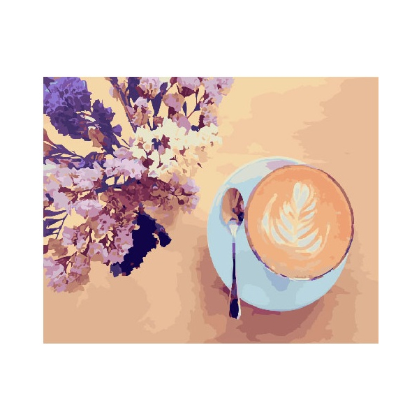 Картина по номерам Для початківців - Лавандова кава