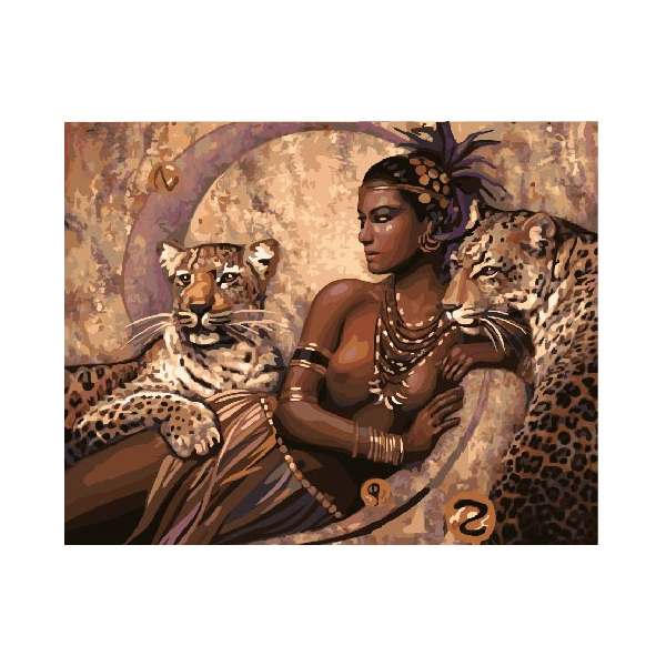 Картина по номерам Люди на картинах - Повелительница царства зверей