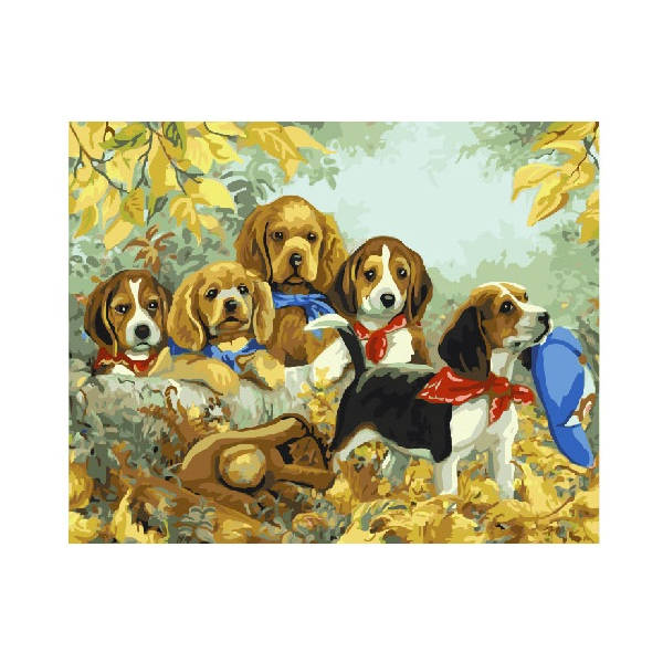 Картина по номерам Тварини, птахи та риби - Бейсбольні вболівальники