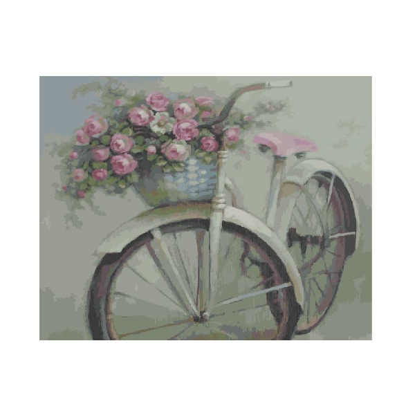 Картина по номерам Пейзажі - Велосепед и цветы