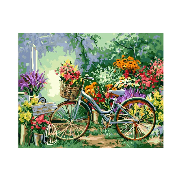 Картина по номерам Города - Двоколісний в теплиці