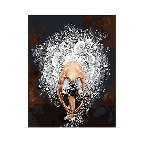 Картина по номерам Люди на картинах - Балерина в білому на уклін