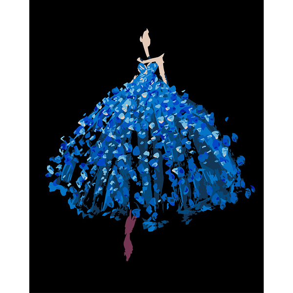 Картина по номерам Люди на картинах - Лазурная грань в тени