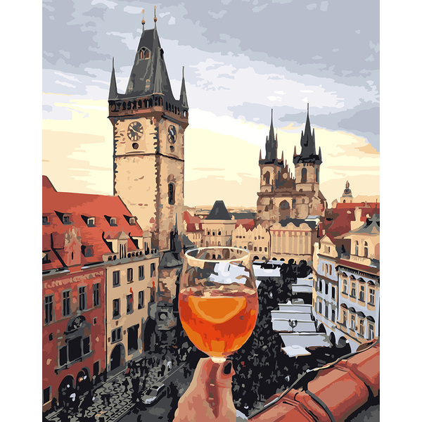 Картина по номерам Авторські колекції - Апероль в Празі