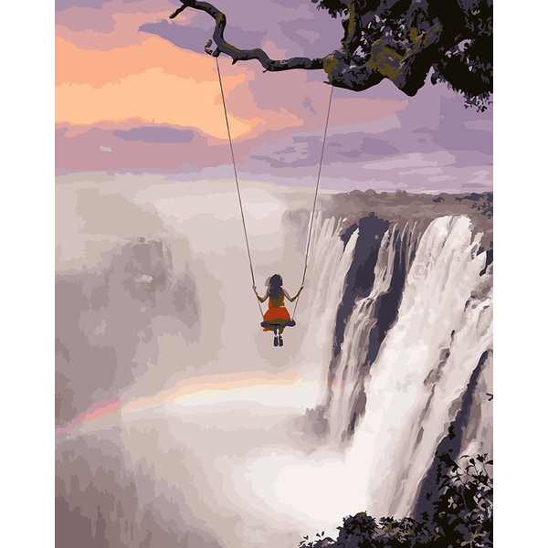 Картина по номерам Авторські колекції - Мить на водоспаді