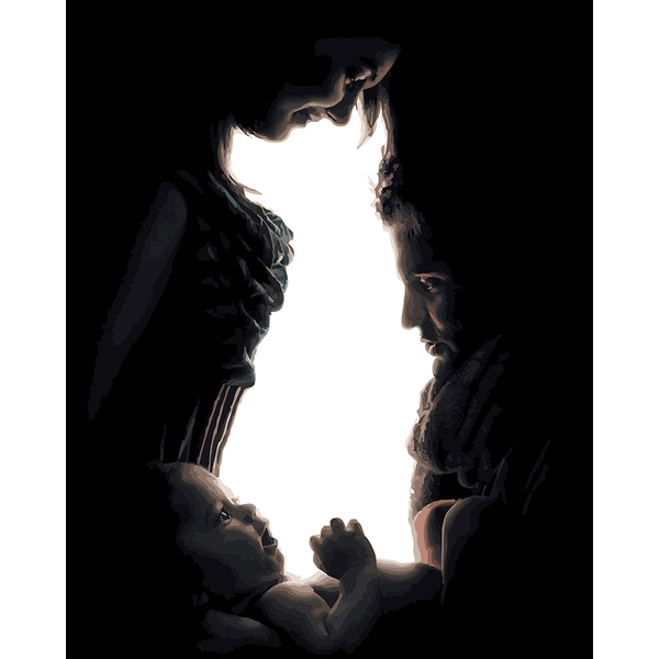 Картина по номерам Для початківців - Сім'я уособлення тваринки