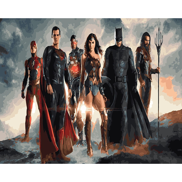 Картина по номерам Мультфільми, комікси, аніме - Могущество DC