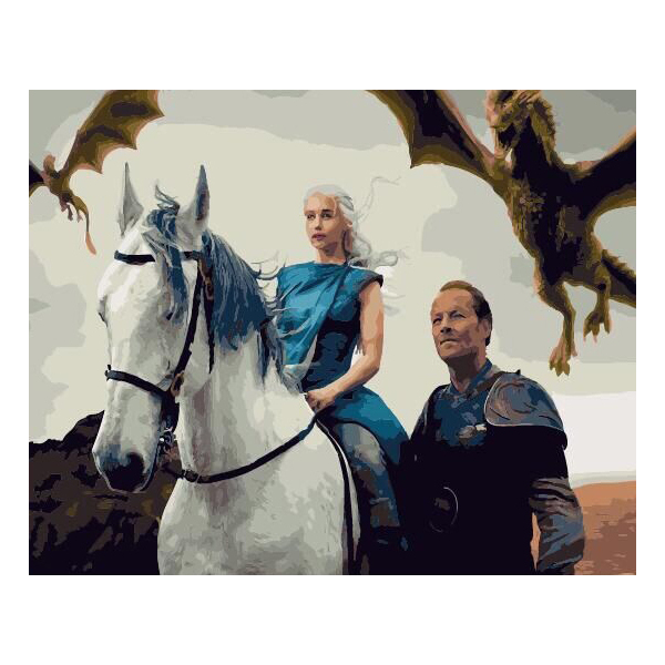 Картина по номерам Преміум картини - Дейенерис. Повелительница драконов