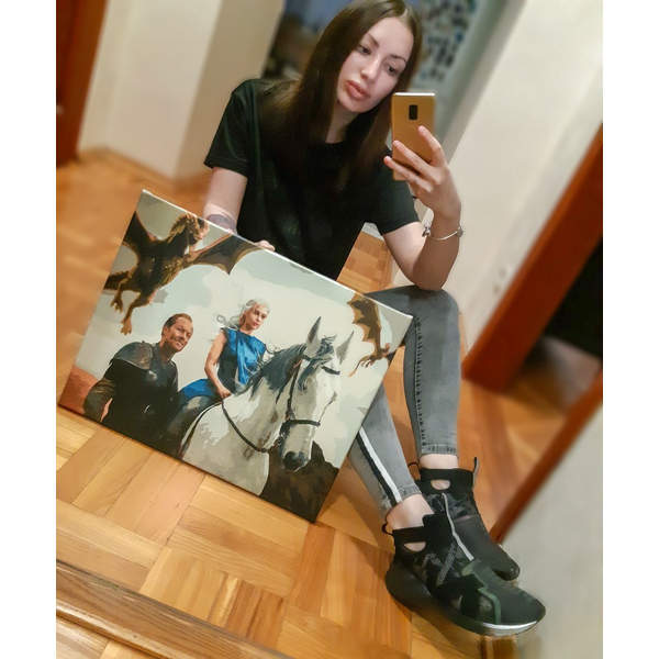 Картина по номерам Преміум картини - Дейенерис. Повелительница драконов