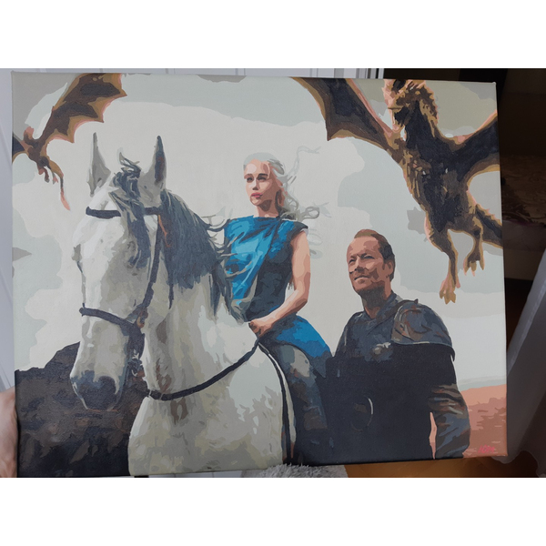 Картина по номерам Преміум картини - Дейенерис. Повелительница драконов