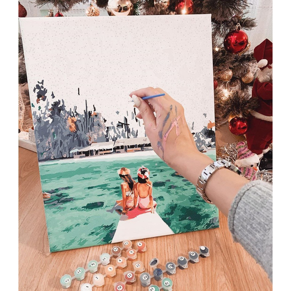 Картина по номерам Преміум картини - Девушки у острова Корон