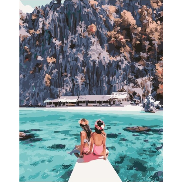 Картина по номерам Преміум картини - Девушки у острова Корон