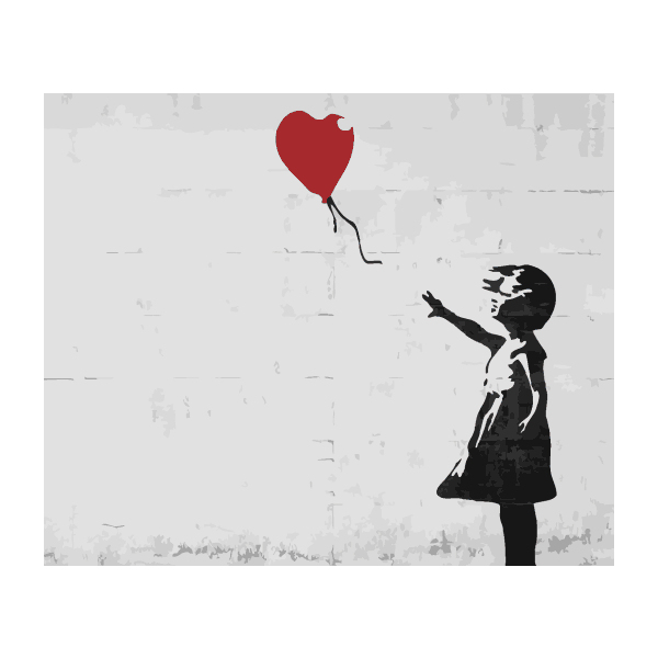 Картина по номерам Репродукції художників - Червона куля. Бенксі