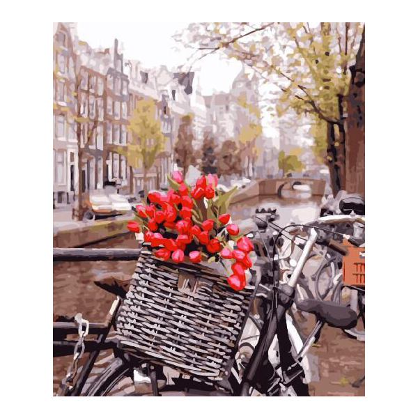 Картина по номерам Авторські колекції - Доставка тюльпанів в Амстердамі