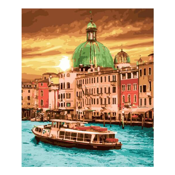 Картина по номерам Авторські колекції - Яскравий захід Венеції
