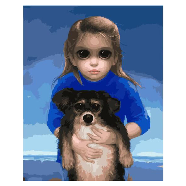 Картина по номерам Репродукції художників - Дитина з вихованцем. Маргарет Кін