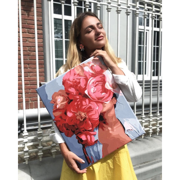 Картина по номерам Авторські колекції - Абстракція з півоніями