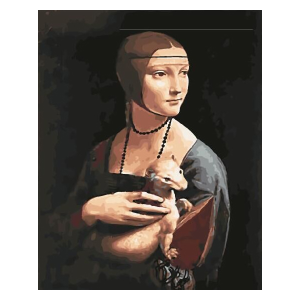 Картина по номерам Репродукції художників - Пані з горностаєм. Леонардо да Вінчі