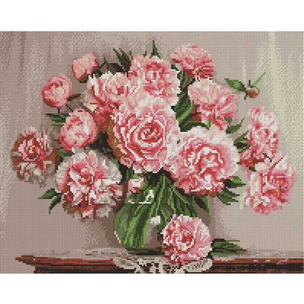 Алмазна мозаїка 40х50 - Нежные пионы