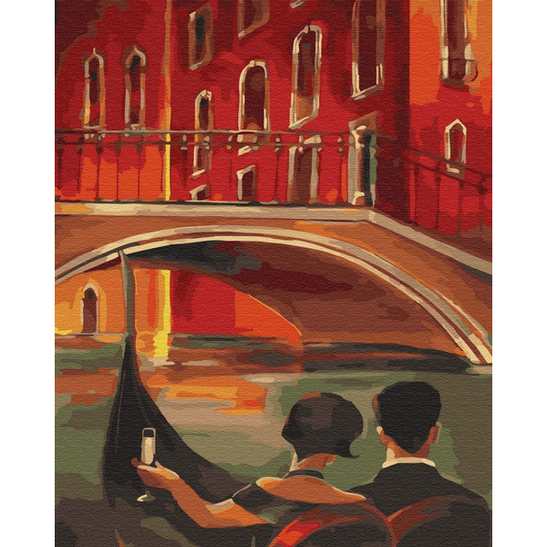 Картина по номерам Авторські колекції - Закохані на гондолі