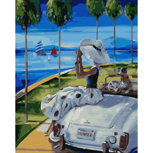 Картина по номерам Авторські колекції - Мрійниця на узбережжі