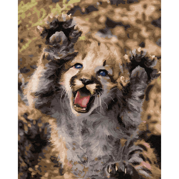 Картина по номерам Преміум картини - Львенок