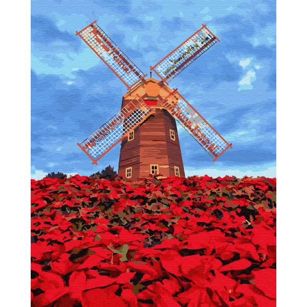 Картина по номерам Преміум картини - Мельница в амстердаме