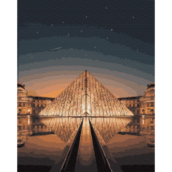 Картина по номерам Преміум картини - Ночной Лувр