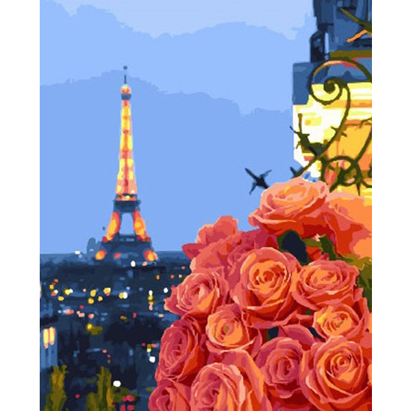 Картина по номерам Города - Вечір в Парижі