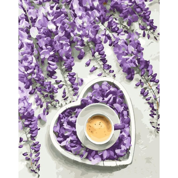 Картина по номерам Натюрморти - Лавандове серце