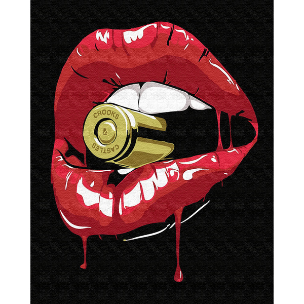 Картина по номерам Люди на картинах - Губи з кулею