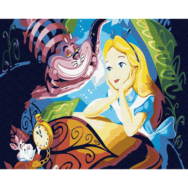 Картина по номерам Мультфільми, комікси, аніме - Аліса і Чеширський Кіт